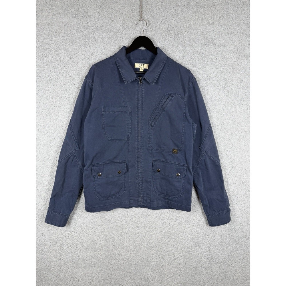 Cockpit USA‎ CPT Utility Workwear Jacket Blue Zip Front Size XL
